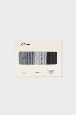 ETAM Culotte|Packs De Braguitas|Set de 3 braguitas culotte de algodón y encaje MULTICOLOR