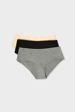 ETAM Culotte|Packs De Braguitas|Set de 3 braguitas culotte de algodón MULTICOLOR