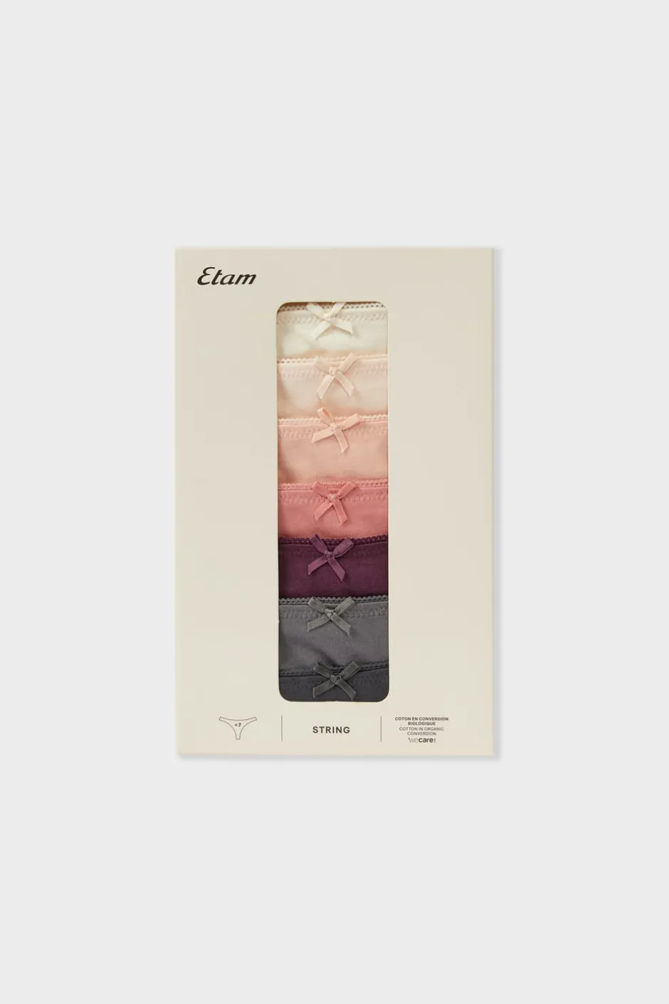 ETAM Packs De Braguitas|Set de 7 brasileños de algodón MULTICOLOR