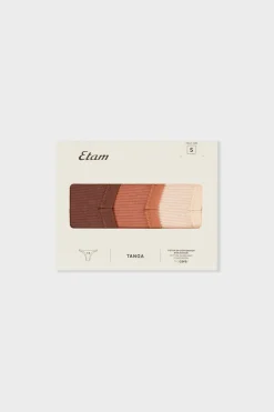 ETAM Tanga Brasileño|Packs De Braguitas|Set de 3 tangas de algodón BEIGE