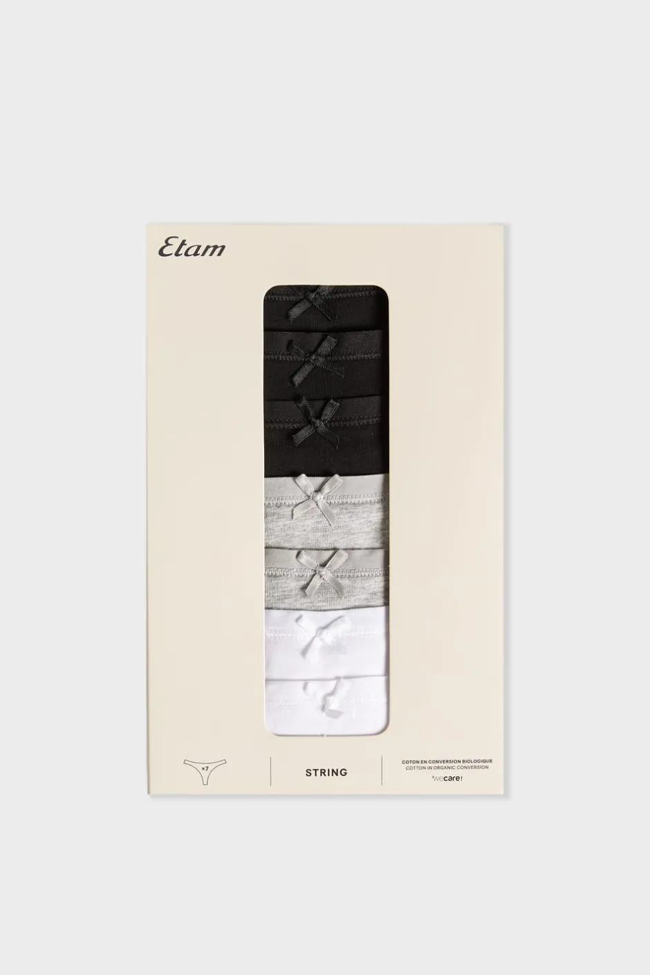 ETAM Packs De Braguitas|Set de 7 tangas de algodón MULTICOLOR