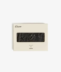 ETAM Tanga Brasileño|Packs De Braguitas|Set de 3 tangas de microfibra y encaje NEGRO