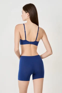 ETAM Culotte|Short ciclista de algodón orgánico elástico MARINO