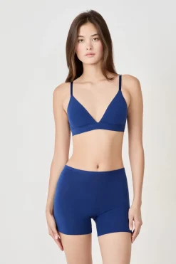 ETAM Culotte|Short ciclista de algodón orgánico elástico MARINO