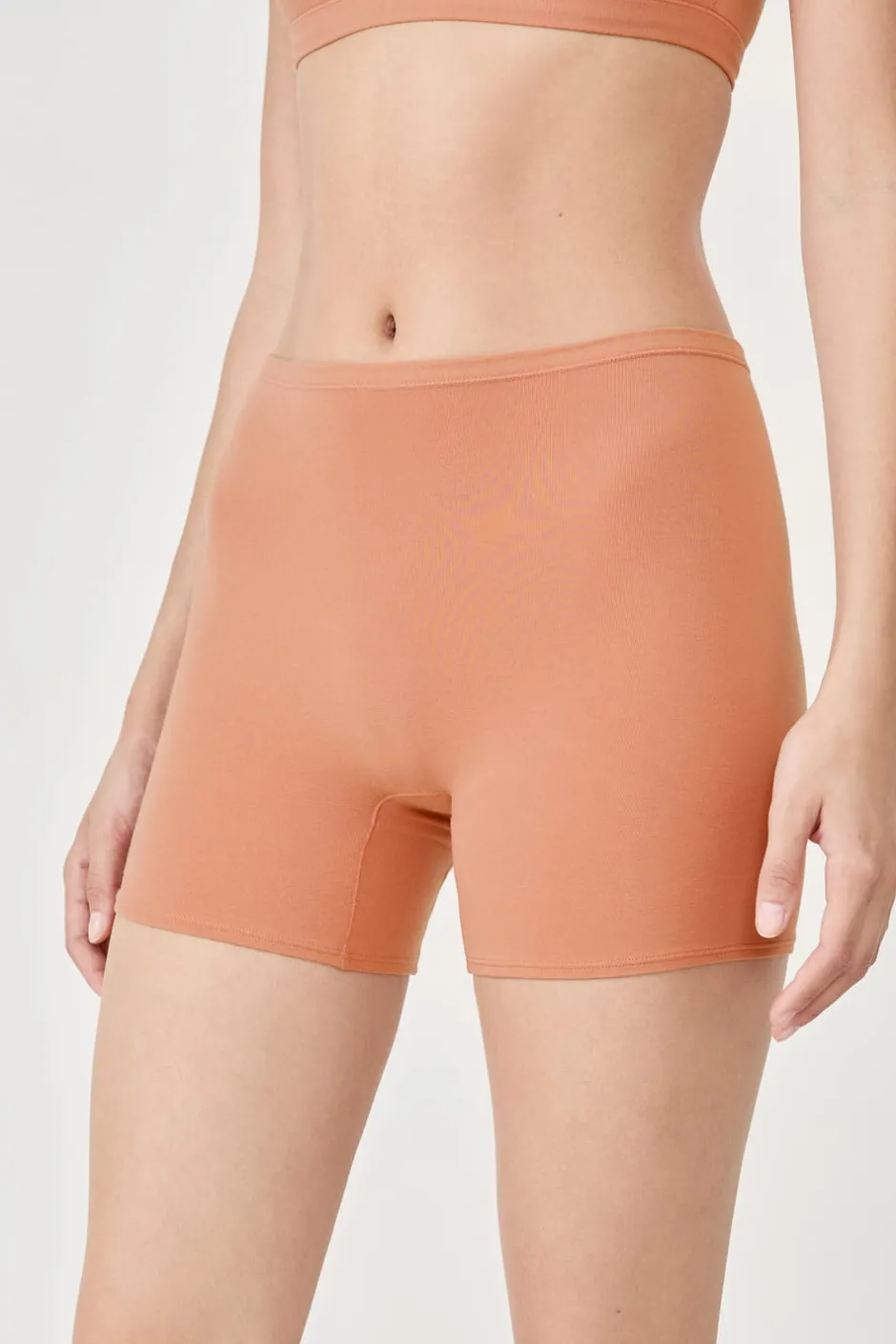 ETAM Culotte|Short ciclista de algodón orgánico elástico ROSA EMPOLVADO