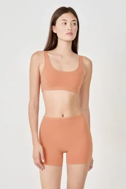 ETAM Culotte|Short ciclista de algodón orgánico elástico ROSA EMPOLVADO