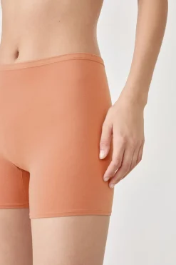 ETAM Culotte|Short ciclista de algodón orgánico elástico ROSA EMPOLVADO