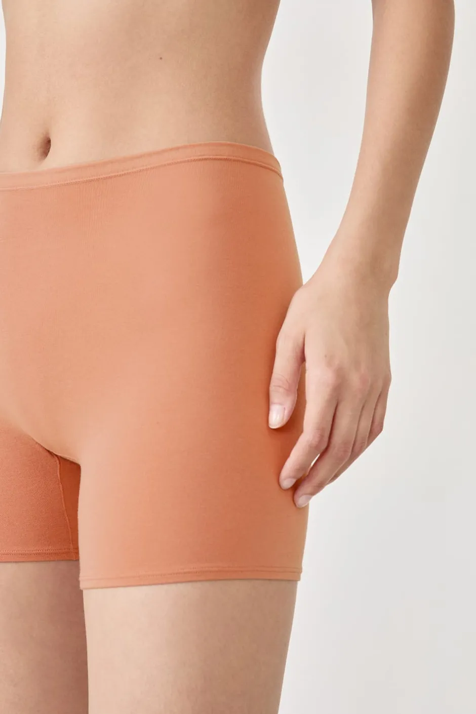 ETAM Culotte|Short ciclista de algodón orgánico elástico ROSA EMPOLVADO