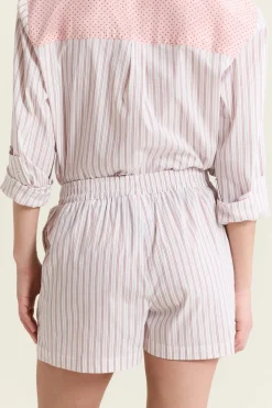 ETAM Los Pijamas Más Responsables|Partes De Abajo De Pijama|Short de pyjama à rayures avec coton ROSE