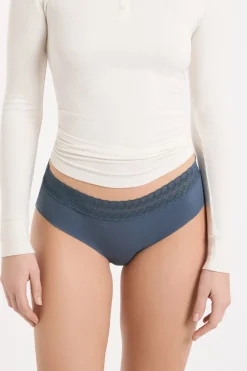 ETAM Culotte|Braguitas Party|Shorty de algodón sin costuras AZUL PETRÓLEO