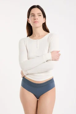 ETAM Culotte|Braguitas Party|Shorty de algodón sin costuras AZUL PETR&Oacute;LEO