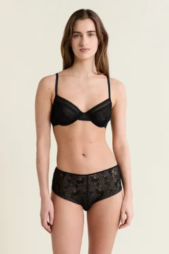 ETAM Sujetadores De Encaje|Balconette|Soutien-gorge en dentelle avec bijou doré NOIR