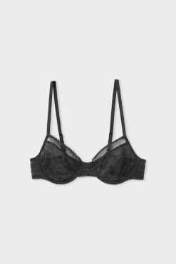 ETAM Sujetadores De Encaje|Balconette|Soutien-gorge en dentelle avec bijou doré NOIR