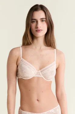 ETAM Lencería De Novia|Sujetadores De Encaje|Soutien-gorge en dentelle avec bijou doré BLUSH