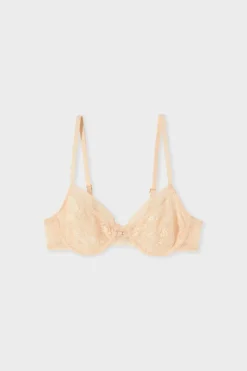 ETAM Lencería De Novia|Sujetadores De Encaje|Soutien-gorge en dentelle avec bijou doré BLUSH