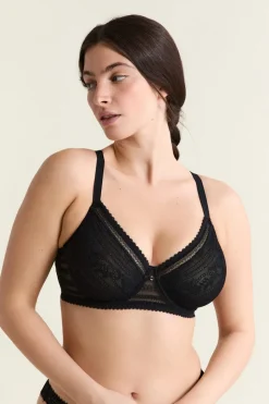 ETAM Sujetadores De Encaje|Sujetadores Talla Grande: Copas D-G|Soutien-gorge minimizer effet -1 taille NOIR