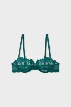 ETAM Sujetadores Talla Grande: Copas D-G|Balconette|Soutien-gorge N.9 - Balconnet en broderie EMERAUDE
