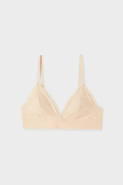 ETAM Lencería De Novia|Sujetadores De Encaje|Soutien-gorge N.8 - Le triangle sans armatures en dentelle BLUSH