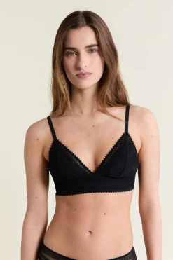 ETAM Sujetadores De Encaje|Triángulo|Soutien-gorge N.8 - Le triangle sans armatures en dentelle NOIR