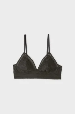 ETAM Sujetadores De Encaje|Triángulo|Soutien-gorge N.8 - Le triangle sans armatures en dentelle NOIR