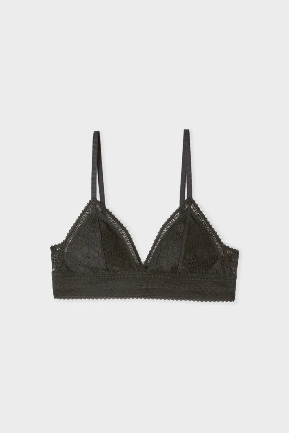 ETAM Sujetadores De Encaje|Triángulo|Soutien-gorge N.8 - Le triangle sans armatures en dentelle NOIR
