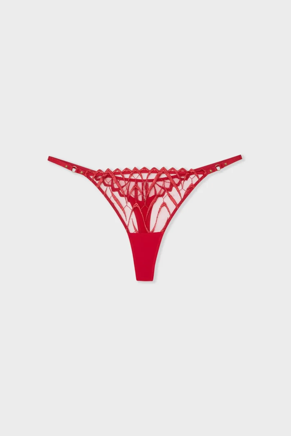 ETAM Tanga|Novedades Braguitas|String en broderie ROUGE