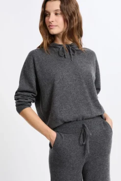 ETAM Pijamas Calentitos|Ponchos, Sudaderas Y Chaquetas|Sudadera con capucha de cashmere ANTRACITA
