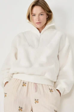 ETAM Ponchos, Sudaderas Y Chaquetas|Partes De Arriba De Pijama|Sudadera con cremallera ECRU
