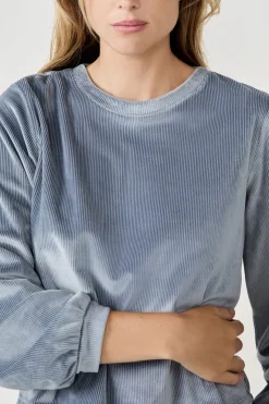 ETAM Pijamas Calentitos|Ponchos, Sudaderas Y Chaquetas|Sudadera con efecto terciopelo AZUL