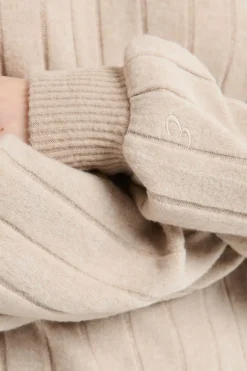 ETAM Homewear|Los Pijamas Más Responsables|Sudadera de pijama con cuello redondo TAUPE