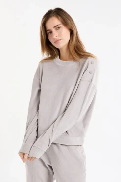 ETAM Homewear|Los Pijamas Más Responsables|Sudadera de pijama con cuello redondo GRIS
