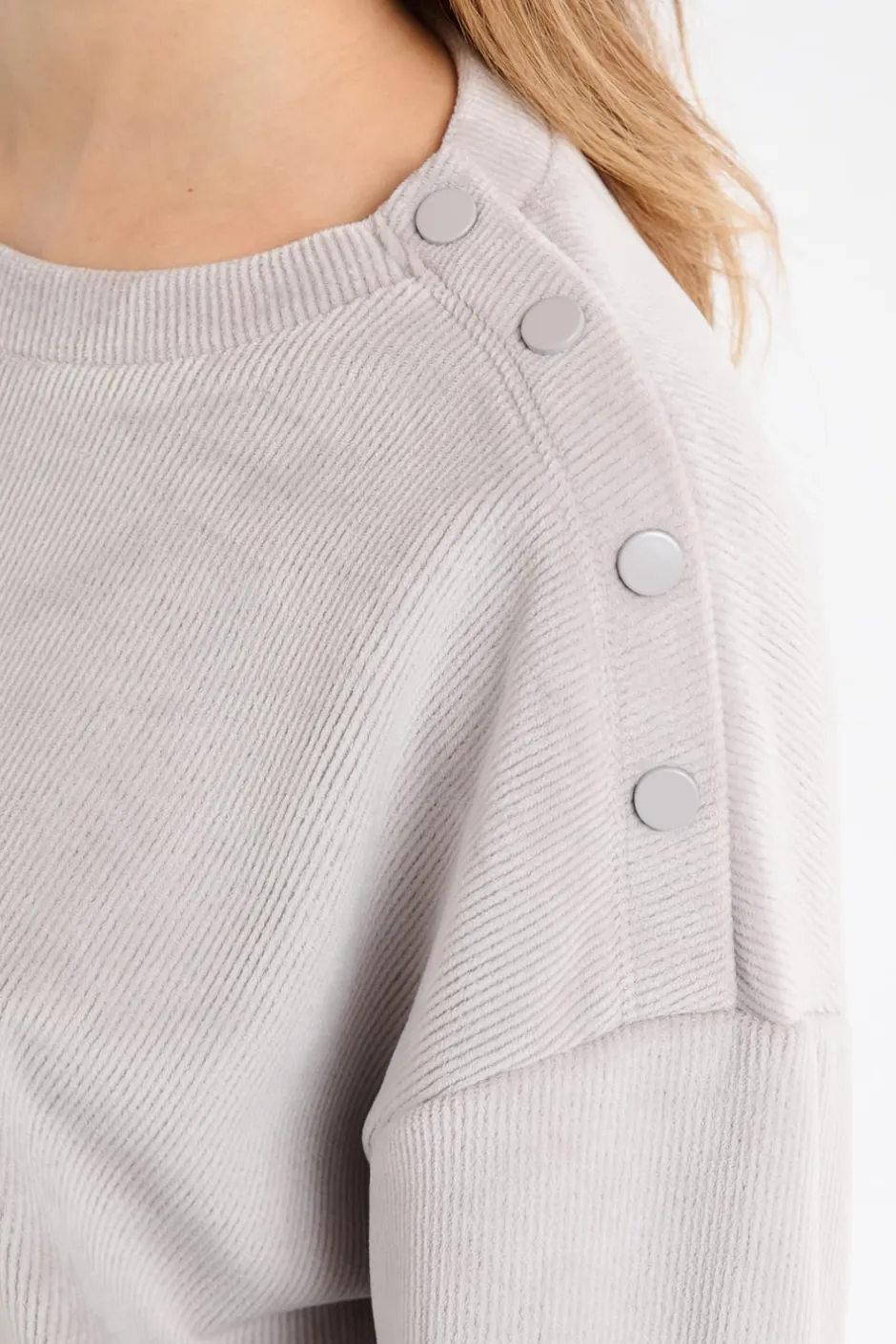 ETAM Homewear|Los Pijamas Más Responsables|Sudadera de pijama con cuello redondo GRIS