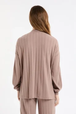 ETAM Homewear|Los Pijamas Más Responsables|Sudadera de pijama con cuello redondo MARR&Oacute;N
