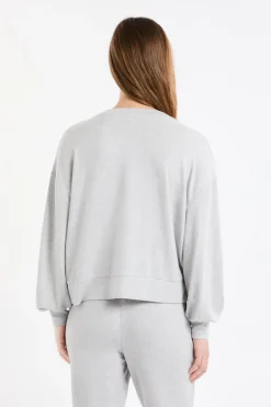 ETAM Homewear|Ponchos, Sudaderas Y Chaquetas|Sudadera de pijama con cuello en V GRIS CLARO