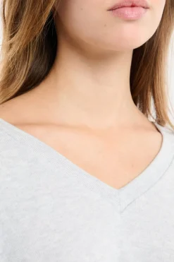 ETAM Homewear|Ponchos, Sudaderas Y Chaquetas|Sudadera de pijama con cuello en V GRIS CLARO