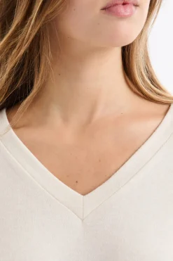ETAM Ponchos, Sudaderas Y Chaquetas|Homewear|Sudadera de pijama con cuello en V BEIGE
