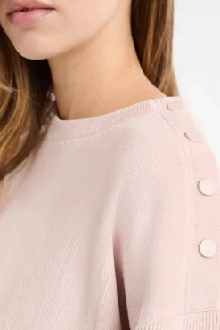 ETAM Homewear|Los Pijamas Más Responsables|Sudadera de pijama con cuello redondo ROSA EMPOLVADO