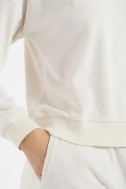 ETAM Los Pijamas Más Responsables|Ponchos, Sudaderas Y Chaquetas|Sudadera de pijama con estampado de estrellas crudo
