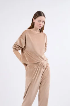 ETAM Homewear|Ponchos, Sudaderas Y Chaquetas|Sudadera de pijama de terciopelo TOPO