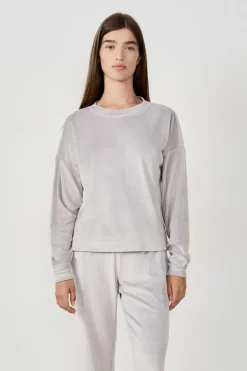 ETAM Homewear|Pijamas Calentitos|Sudadera de pijama de terciopelo GRIS