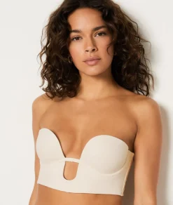 ETAM Lencería De Novia|Sujetadores Talla Grande: Copas D-G|Sujetador - Bustier copas finas CRUDO