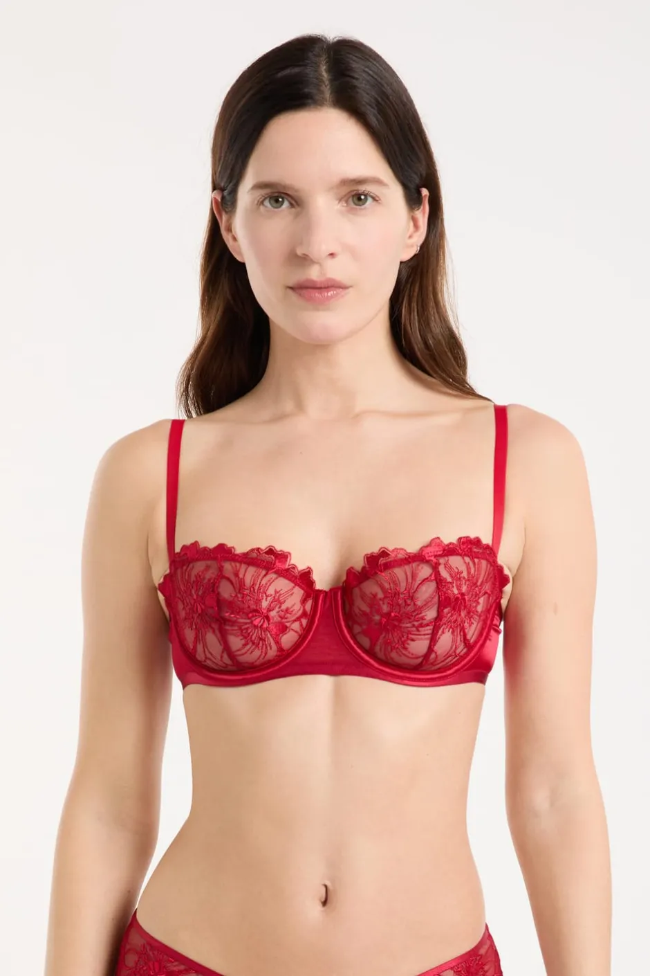 ETAM Sujetadores Sexy|Balconette|Sujetador Nº 9 - Balconnet ROJO