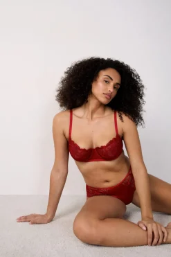 ETAM Sujetadores Sexy|Balconette|Sujetador Nº 9 - Balconnet ROJO