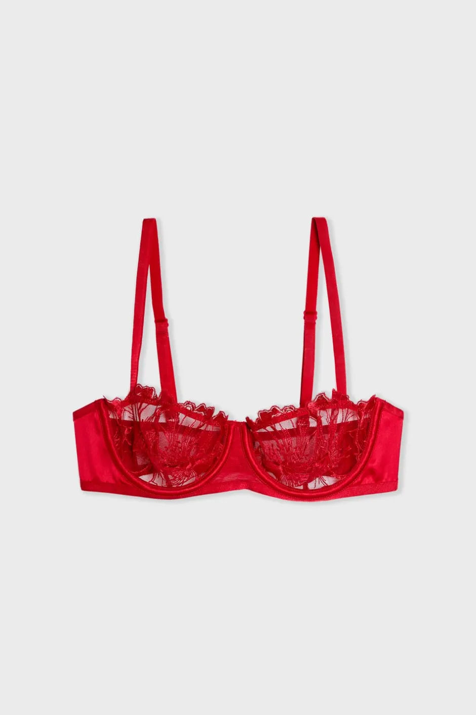 ETAM Sujetadores Sexy|Balconette|Sujetador Nº 9 - Balconnet ROJO