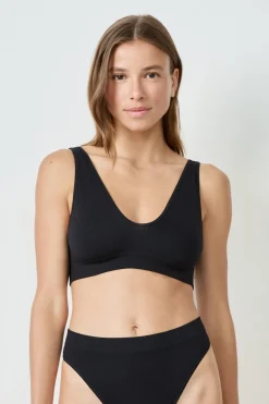 ETAM Bralette|Sin Aro|Sujetador acanalado NEGRO