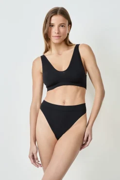 ETAM Bralette|Sin Aro|Sujetador acanalado NEGRO