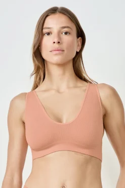 ETAM Bralette|Sin Aro|Sujetador acanalado ROSA CLARO