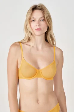 ETAM Sujetadores Talla Grande: Copas D-G|Sujetadores Invisibles|Sujetador balconet AMARILLO