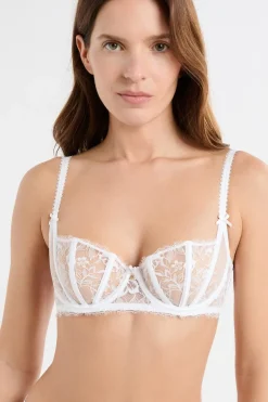 ETAM Sujetadores Sexy|Sujetadores De Encaje|Sujetador balconette de encaje BLANCO