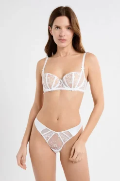 ETAM Sujetadores Sexy|Sujetadores De Encaje|Sujetador balconette de encaje BLANCO